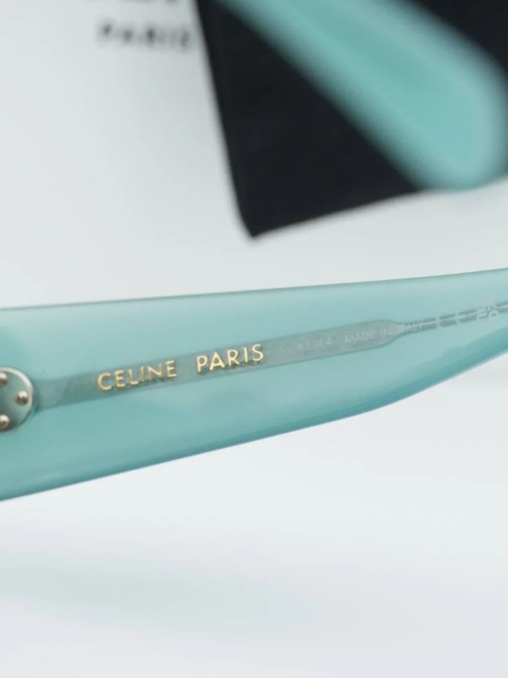 Celine PARIS CL40263I 93B Square Sunglasses - Teal / Grey